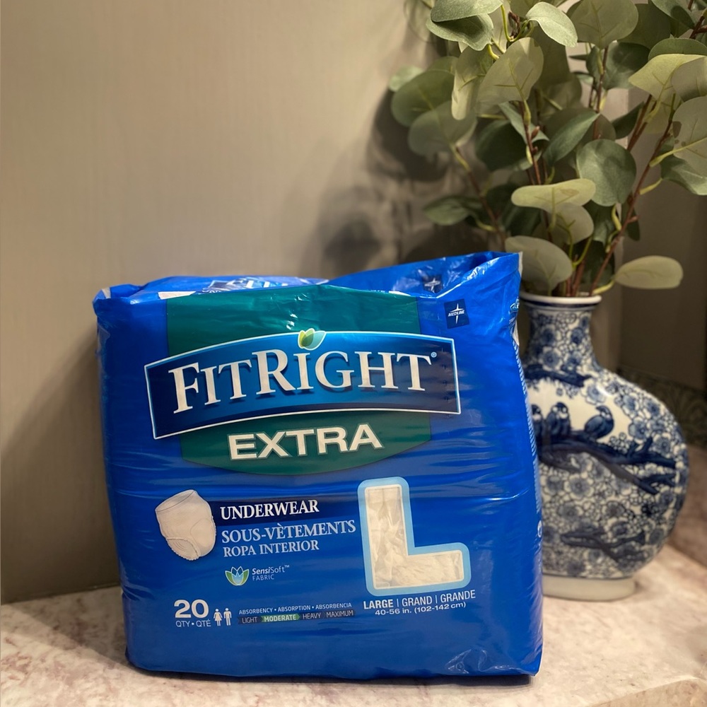 NEW IN PACKAGE.  FITRIGHT Adult Underwear Size L